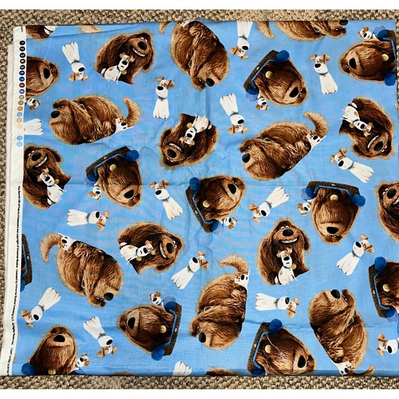 Quilting Treasures Other - The Secret Life of Pets Fabric Max Duke Blue 100% Cotton 1 Yd Quilting Treasures